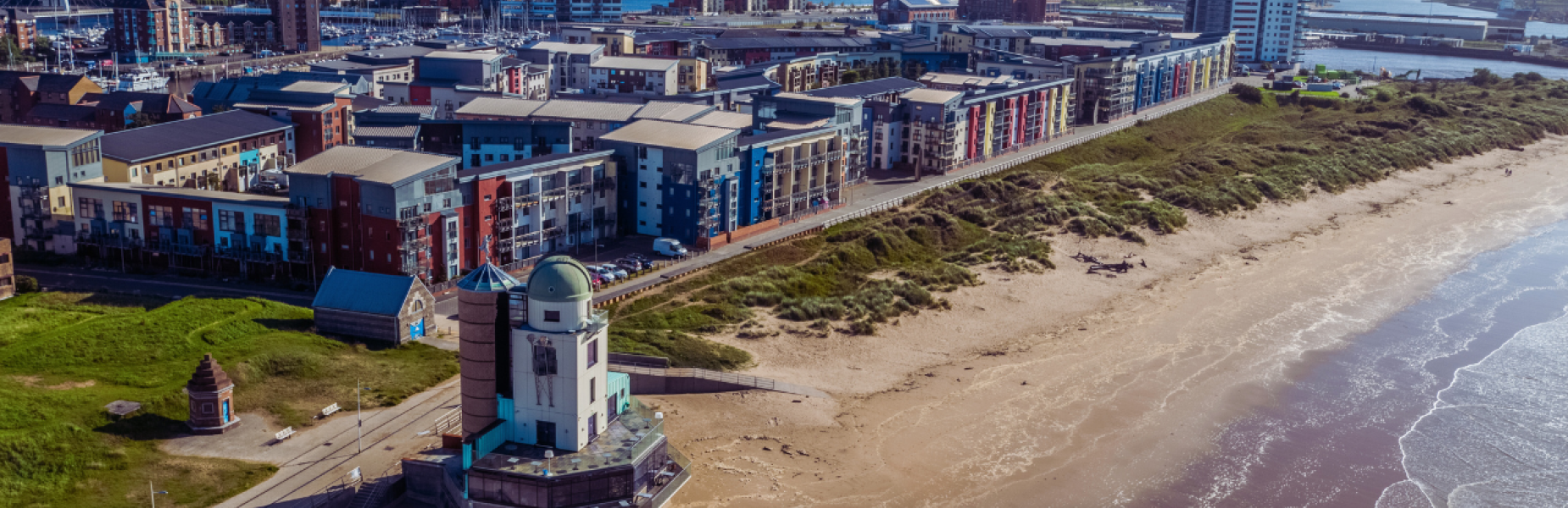 Aerial view of Swansea Bay