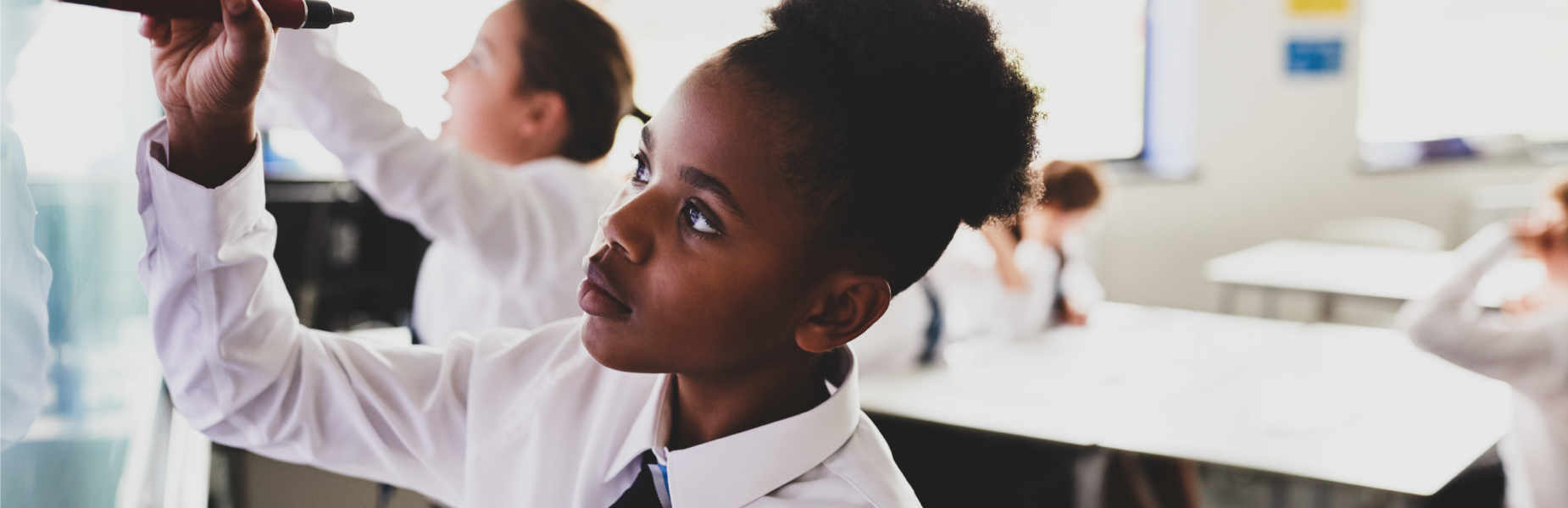 School children in a classroom