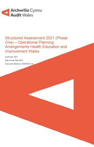 Front cover image of HEIW 2021 Structured Assessment Plan Phase 1
