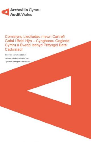 Delwedd clawr blaen Cynghorau Gogledd Cymru a Bwrdd Iechyd Prifysgol Betsi Cadwaladr – Comisiynu Lleoliadau mewn Cartrefi Gofal i Bobl Hŷn