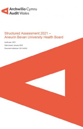 Front cover image of Aneurin Bevan University Health Board – Structured Assessment 2021